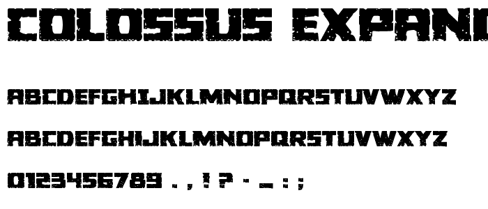 Colossus Expanded font